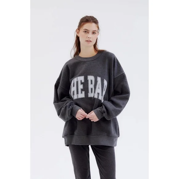 Women's The Bar Sweatshirt L Gray Varsity - Picture 8 of 8